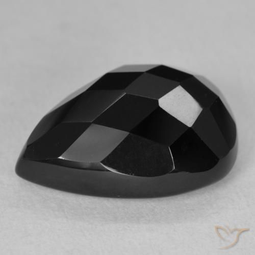 Onyx Gemstone in 18 x 13 mm (calibrated) Size for Sale, Onyx Stone in Black Color