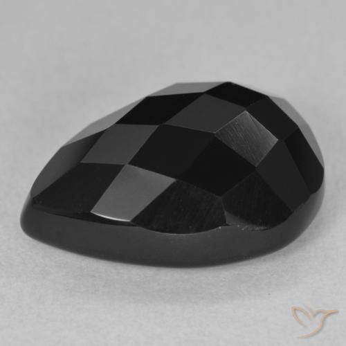 Onyx Gemstone in 18 x 13 mm (calibrated) Size for Sale, Onyx Stone in Black Color