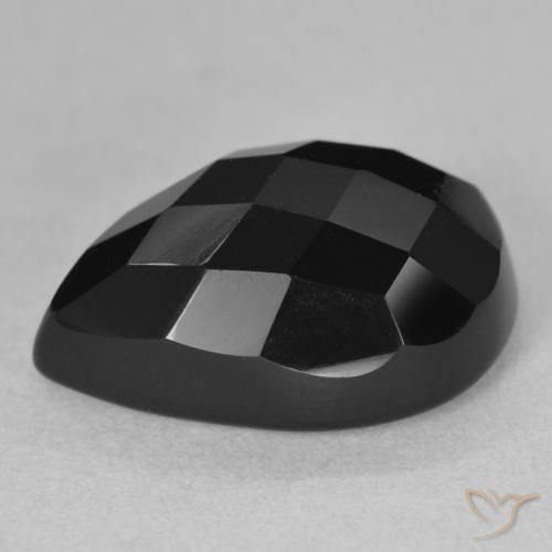 Onyx Gemstone in 18 x 13 mm (calibrated) Size for Sale, Onyx Stone in Black Color