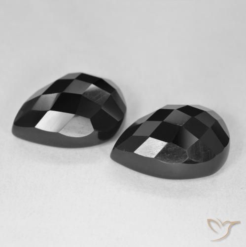 Onyx Gemstones in 18 x 13 mm (calibrated) Size for Sale, Onyx Stones in Black Color
