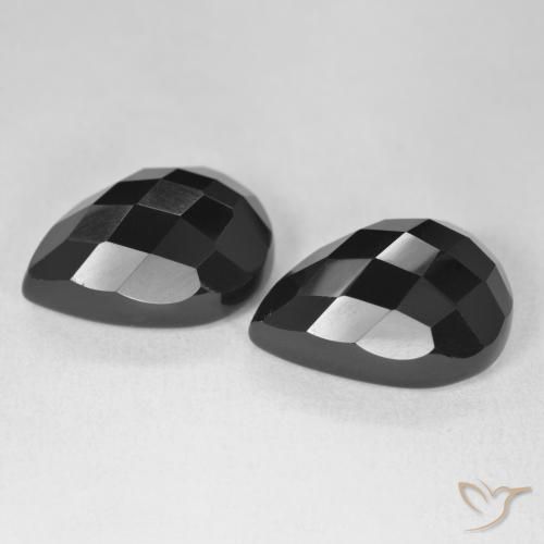 Onyx Gemstones in 18 x 13 mm (calibrated) Size for Sale, Onyx Stones in Black Color