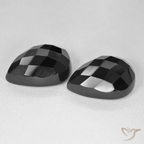 Onyx Gemstones in 18 x 13 mm (calibrated) Size for Sale, Onyx Stones in Black Color