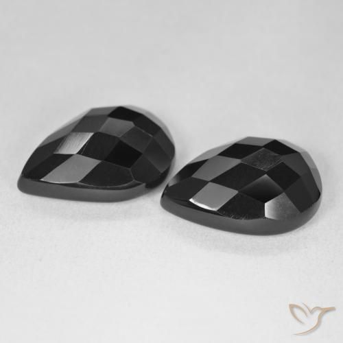Onyx Gemstones in 18 x 13 mm (calibrated) Size for Sale, Onyx Stones in Black Color