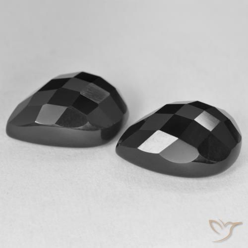 Onyx Gemstones in 18 x 13 mm (calibrated) Size for Sale, Onyx Stones in Black Color