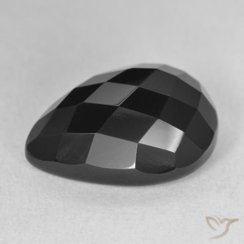 Onyx Gemstone in 18.5 x 13.9 mm Size for Sale, Onyx Stone in Black Color
