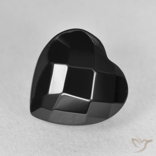 4.50ct Natural Black Onyx, Heart, Opaque