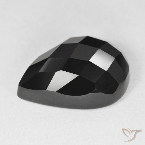 Onyx Gemstone in 18 x 13 mm (calibrated) Size for Sale, Onyx Stone in Black Color