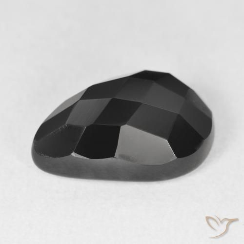 Onyx Gemstone in 16.8 x 11.6 mm Size for Sale, Onyx Stone in Black Color