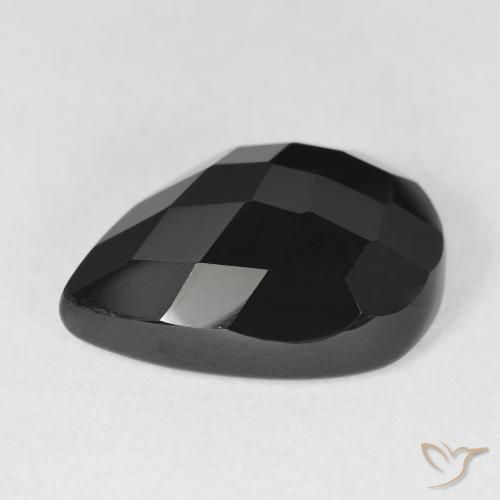 Onyx Gemstone in 18 x 13 mm (calibrated) Size for Sale, Onyx Stone in Black Color