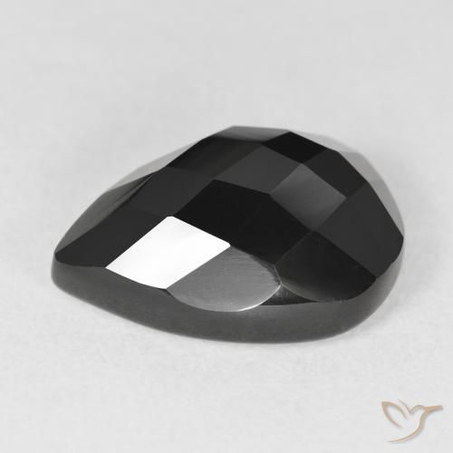 Onyx Gemstone in 18 x 13 mm (calibrated) Size for Sale, Onyx Stone in Black Color