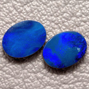 1.59 ct Multicolor Opal Doublet Gemstone, Opal Doublet Gem in Oval Cabochon Shape for Sale.
