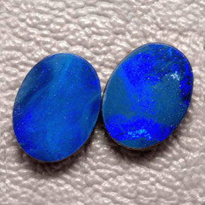 1.59 ct Multicolor Opal Doublet Stone, Natural Opal Doublet in Oval Cabochon Shape for Sale
