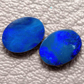 Opal Doublet Gemstone in 8 x 6 mm (calibrated) Size for Sale, Opal Doublet Stone in Multicolor Color
