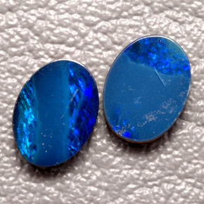 1.39 ct Multicolor Opal Doublet Stone, Natural Opal Doublet in Oval Cabochon Shape for Sale