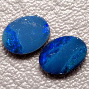 Opal Doublet Gemstone in 8 x 6 mm (calibrated) Size for Sale, Opal Doublet Stone in Multicolor Color