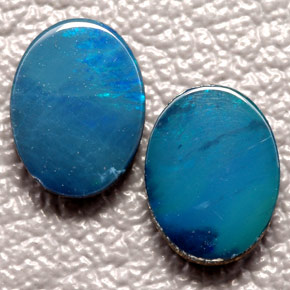 1.62 ct Multicolor Opal Doublet Gemstone, Opal Doublet Gem in Oval Cabochon Shape for Sale.