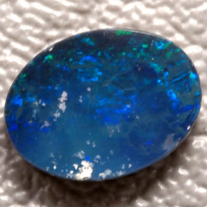 Opal Doublet Gemstone in 8 x 6 mm (calibrated) Size for Sale, Opal Doublet Stone in Multicolor Color