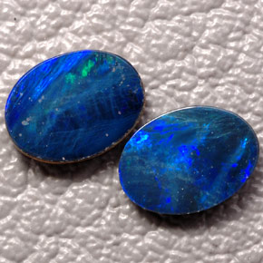 1.18 ct Multicolor Opal Doublet Gemstone, Opal Doublet Gem in Oval Cabochon Shape for Sale.