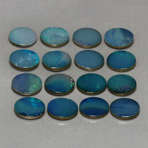 11.60 ct Multicolor Opal Doublet Stone, Natural Opal Doublet in Oval Cabochon Shape for Sale