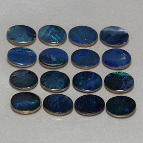 12.19 ct Multicolor Opal Doublet Gemstone, Opal Doublet Gem in Oval Cabochon Shape for Sale.