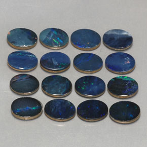 12.19 ct Multicolor Opal Doublet Stone, Natural Opal Doublet in Oval Cabochon Shape for Sale