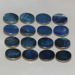 Opal Doublet Gemstone in 8 x 6 mm (calibrated) Size for Sale, Opal Doublet Stone in Multicolor Color