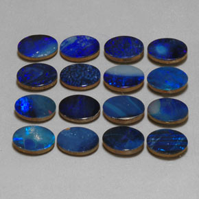 11.70 ct Multicolor Opal Doublet Gemstone, Opal Doublet Gem in Oval Cabochon Shape for Sale.