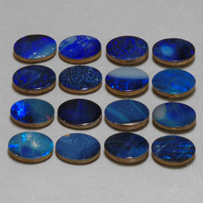 11.70 ct Multicolor Opal Doublet Stone, Natural Opal Doublet in Oval Cabochon Shape for Sale