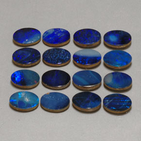 Opal Doublet Gemstone in 8 x 6 mm (calibrated) Size for Sale, Opal Doublet Stone in Multicolor Color