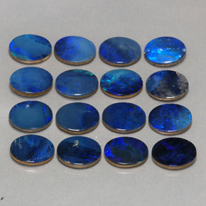 11.42 ct Multicolor Opal Doublet Stone, Natural Opal Doublet in Oval Cabochon Shape for Sale