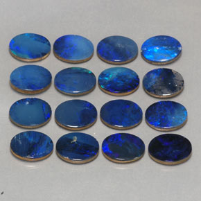 Opal Doublet Gemstone in 8 x 6 mm (calibrated) Size for Sale, Opal Doublet Stone in Multicolor Color