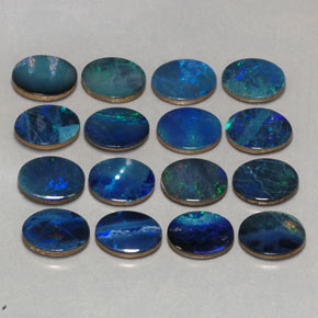 11.31 ct Multicolor Opal Doublet Gemstone, Opal Doublet Gem in Oval Cabochon Shape for Sale.