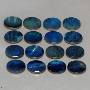 11.31 ct Multicolor Opal Doublet Stone, Natural Opal Doublet in Oval Cabochon Shape for Sale