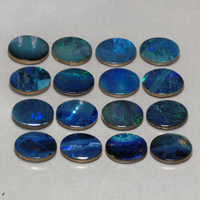 Opal Doublet Gemstone in 8 x 6 mm (calibrated) Size for Sale, Opal Doublet Stone in Multicolor Color