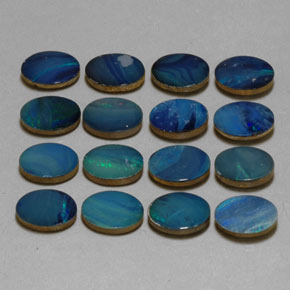 11.94 ct Multicolor Opal Doublet Stone, Natural Opal Doublet in Oval Cabochon Shape for Sale