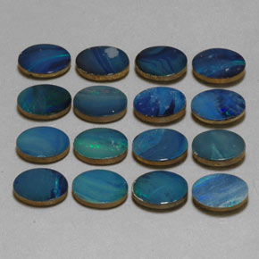Opal Doublet Gemstone in 8 x 6 mm (calibrated) Size for Sale, Opal Doublet Stone in Multicolor Color