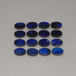 11.13 ct Multicolor Opal Doublet Stone, Natural Opal Doublet in Oval Cabochon Shape for Sale