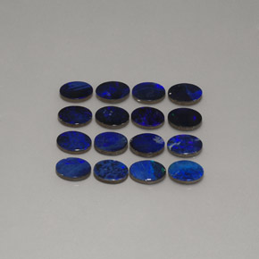 Opal Doublet Gemstone in 8 x 6 mm (calibrated) Size for Sale, Opal Doublet Stone in Multicolor Color
