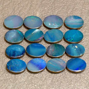 11.28 ct Multicolor Opal Doublet Gemstone, Opal Doublet Gem in Oval Cabochon Shape for Sale.
