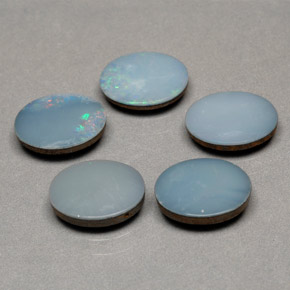 Opal Doublet Gemstone in 8 x 6 mm (calibrated) Size for Sale, Opal Doublet Stone in Multicolor Color