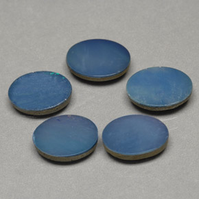 3.50 ct Multicolor Opal Doublet Gemstone, Opal Doublet Gem in Oval Cabochon Shape for Sale.