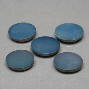 3.50 ct Multicolor Opal Doublet Stone, Natural Opal Doublet in Oval Cabochon Shape for Sale