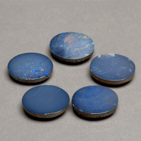 Opal Doublet Gemstone in 8 x 6 mm (calibrated) Size for Sale, Opal Doublet Stone in Multicolor Color