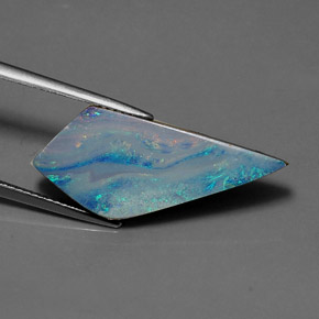 7.60 ct Multicolor Opal Doublet Stone, Natural Opal Doublet in Fancy Cabochon Shape for Sale