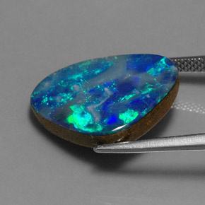 Opal Doublet Gemstone in 18.8 x 14.9 mm Size for Sale, Opal Doublet Stone in Multicolor Color
