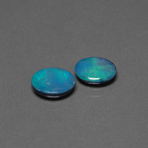 1.66 ct Multicolor Opal Doublet Gemstone, Opal Doublet Gem in Oval Cabochon Shape for Sale.