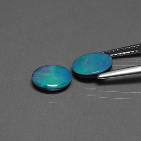 Opal Doublet Gemstone in 8 x 6 mm (calibrated) Size for Sale, Opal Doublet Stone in Multicolor Color