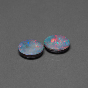 1.94 ct Multicolor Opal Doublet Gemstone, Opal Doublet Gem in Oval Cabochon Shape for Sale.
