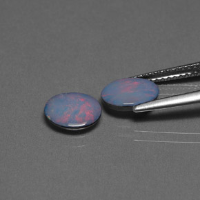 Opal Doublet Gemstone in 8 x 6 mm (calibrated) Size for Sale, Opal Doublet Stone in Multicolor Color