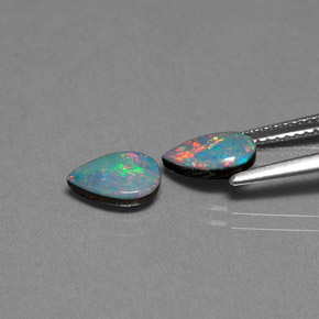 Opal Doublet Gemstone in 8.3 x 5.3 mm Size for Sale, Opal Doublet Stone in Multicolor Color
